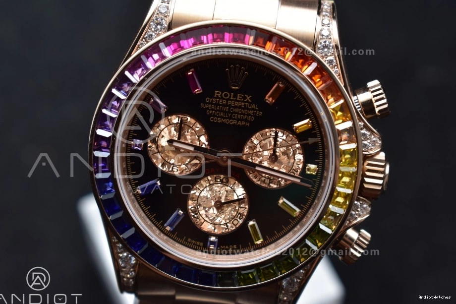 Dial ZF 116595RBOW Best Diamonds Bracelet SH Black Edition Durable Daytona RG 1:1 Rainbow 776 on 0811